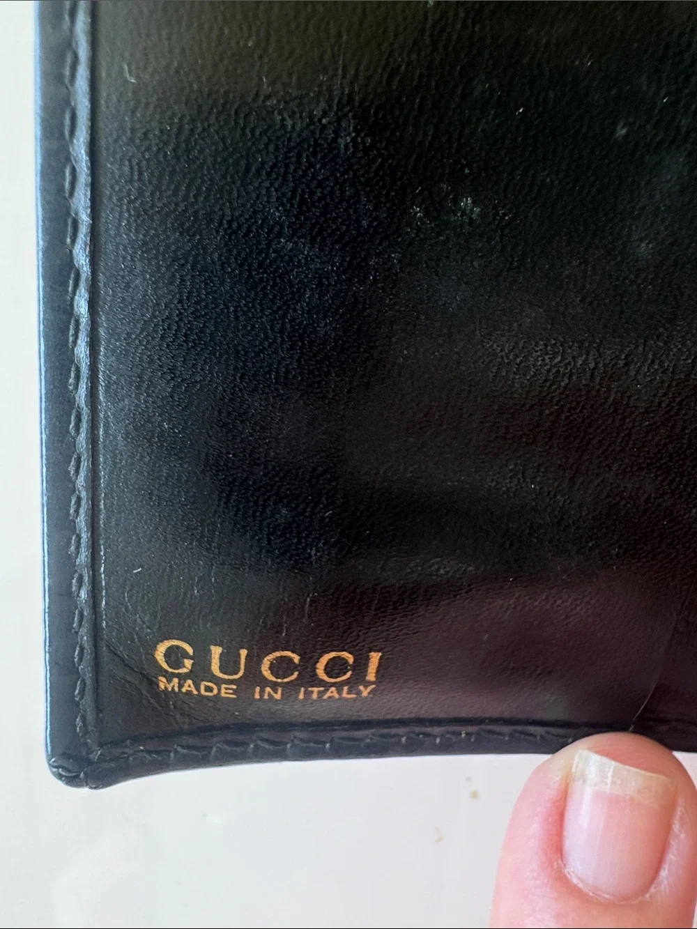 Vintage Gucci Black Horsebit Clasp Bifold Wallet